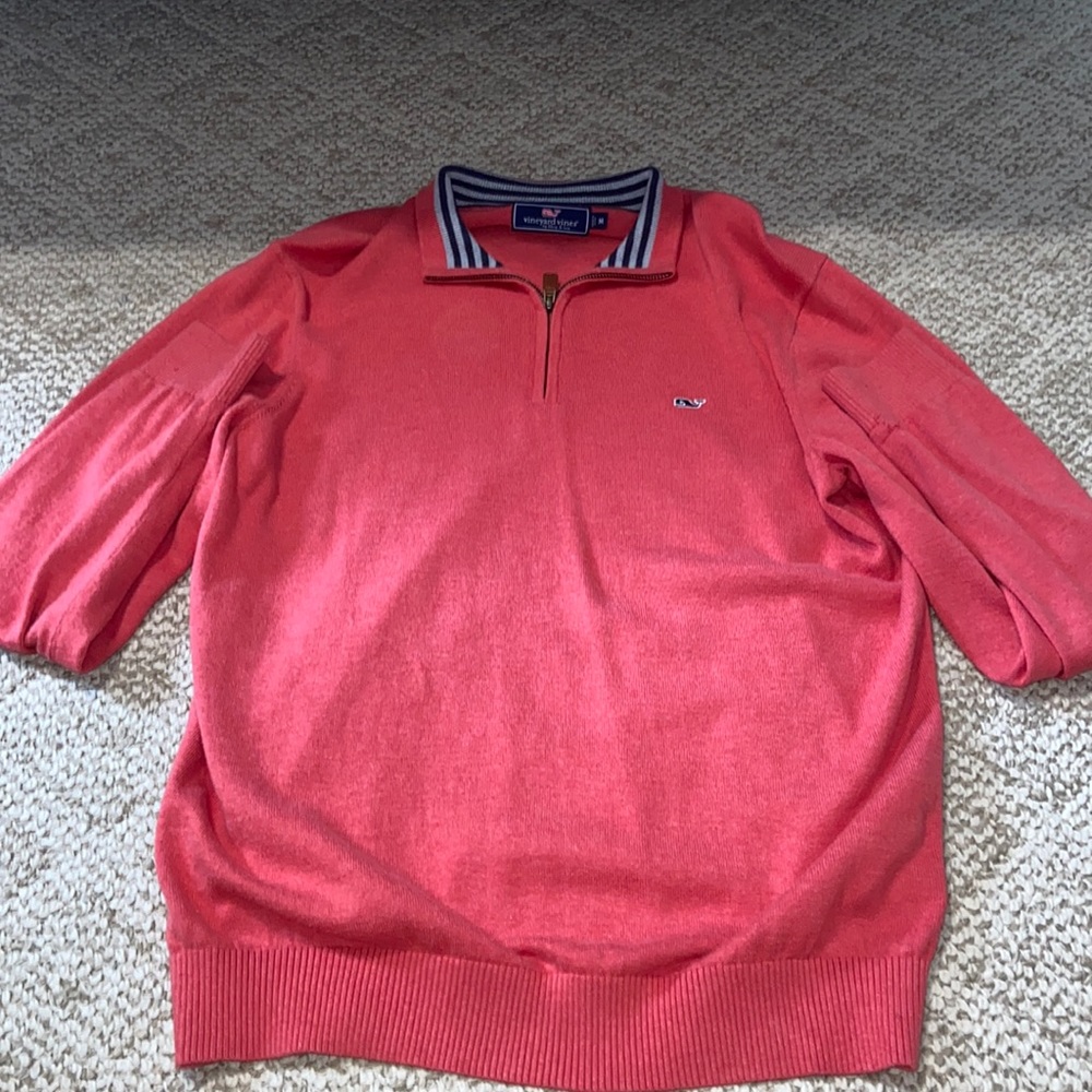 Mens Vineyard Vines Pink Long Sleeve Sweater